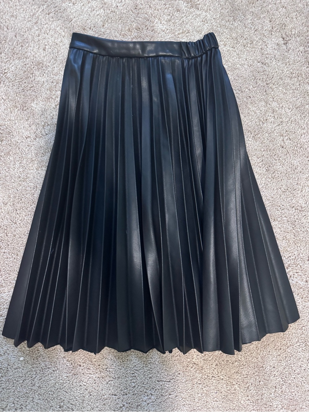 Zara Leather Pleated Skirt Girls (size 7)